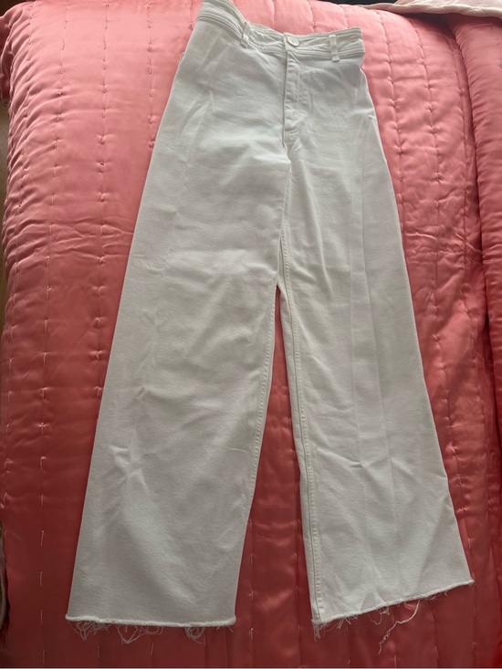Zara Denim - Zara White High-Rise Jeans with Front Seam